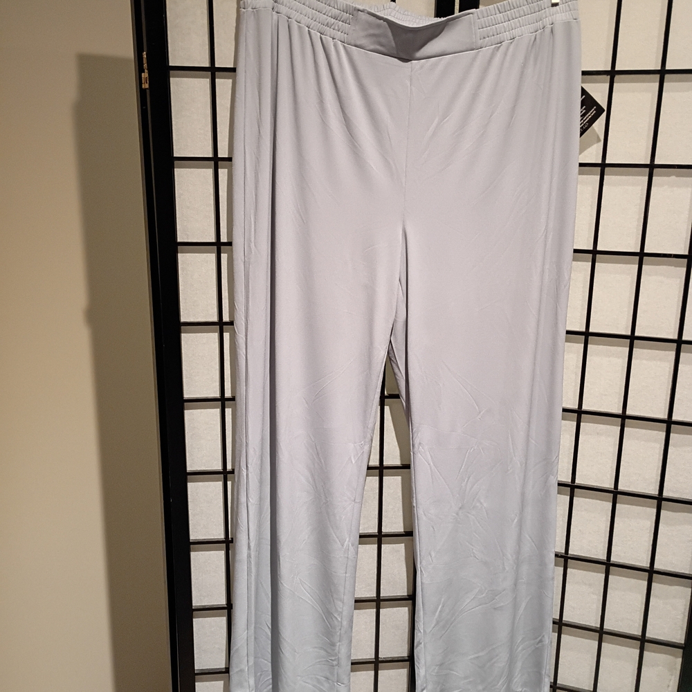 IMAN Light Gray Wide Leg Women's Pants